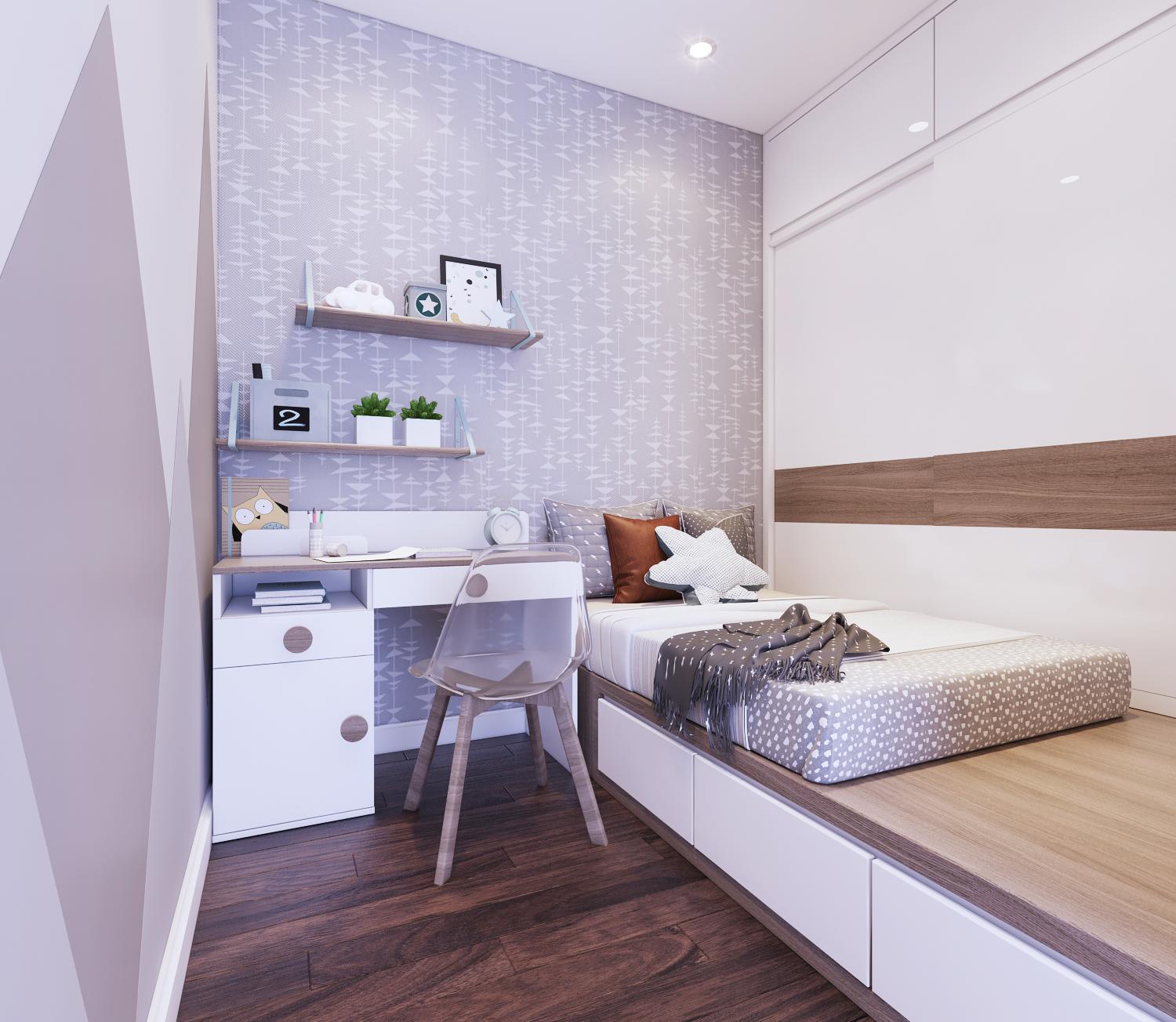 Phòng ngủ nhà mẫu Safira Khang Điền