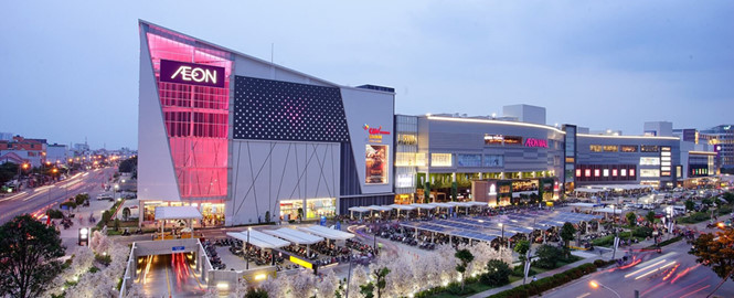 Trung tâm thương mại Aeon Mall là một trong những tiện ích nổi bật của khu Tây Sài Gòn